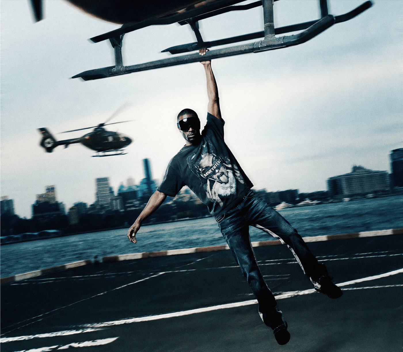 Visual & campaign creation — bold ad scene